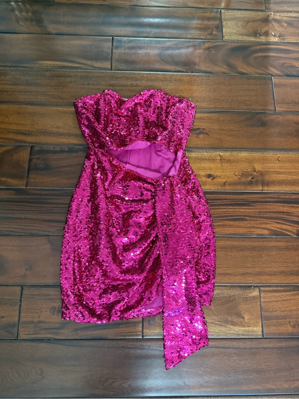 Fashion Nova Hot Pink Sequin Mini Dress